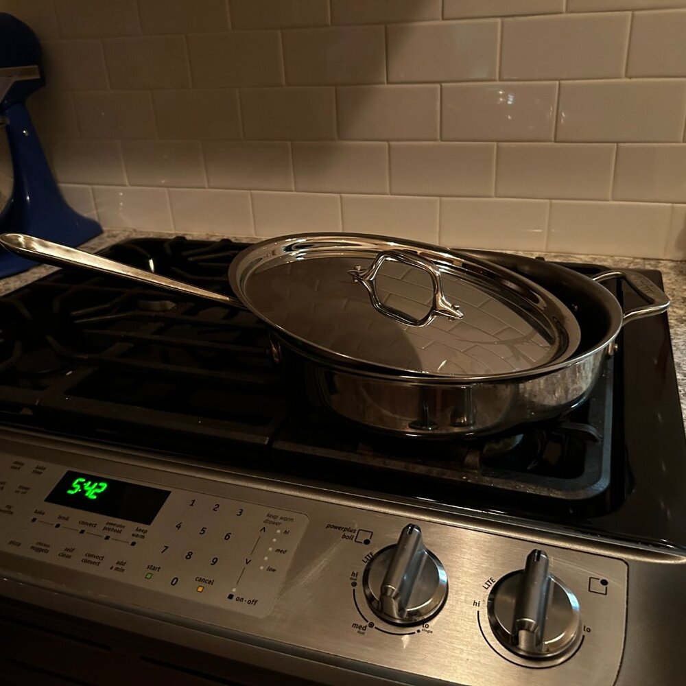 All-Clad Stainless Steel 3-Quart Sautee Pan with Lid